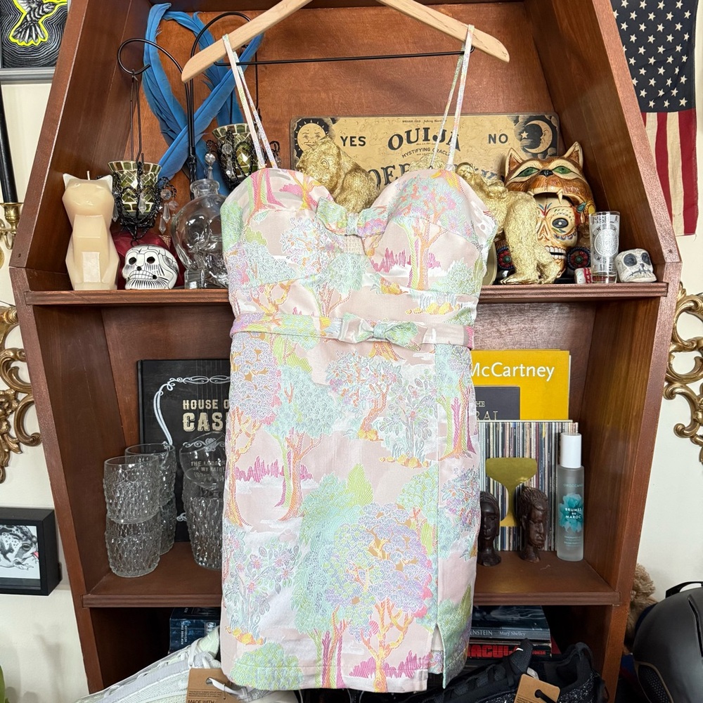 Anthropology - Maeve - Strapless Bow Mini Dress - Assorted - Women’s 8 - Picture 7 of 14